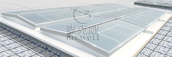 麦克威三角形电动采光排烟天窗 麦克威三角形电动采光排烟天窗